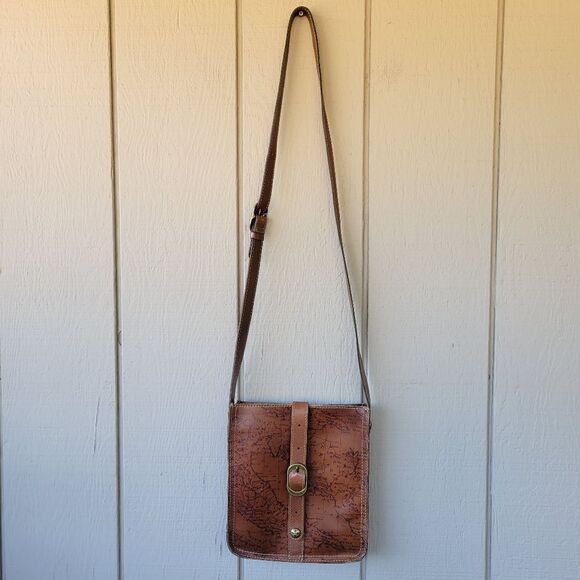 Patricia Nash map crossbody leather purse - Picture 3 of 8